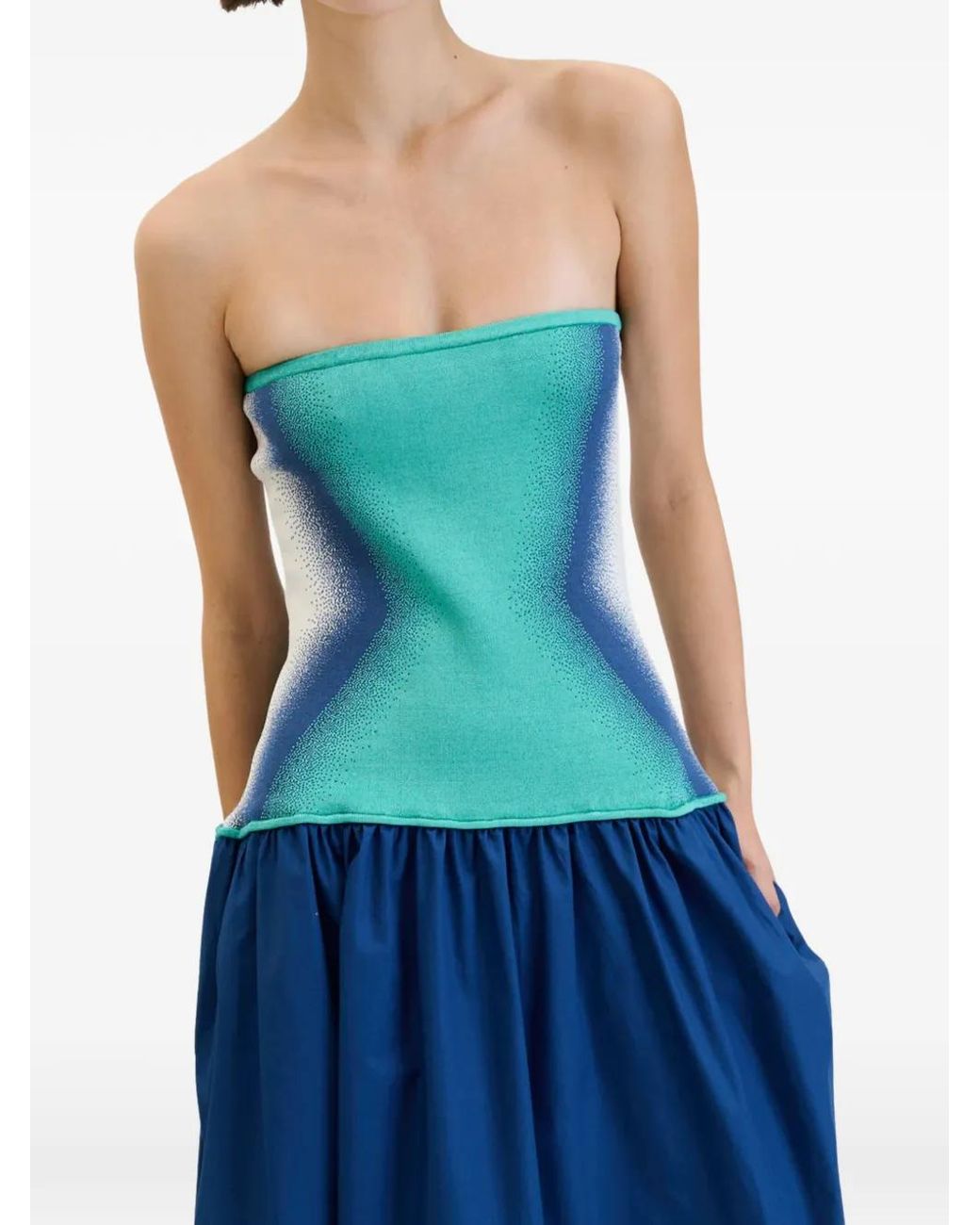 Ph5 Blue Almond Strapless Maxi Dress