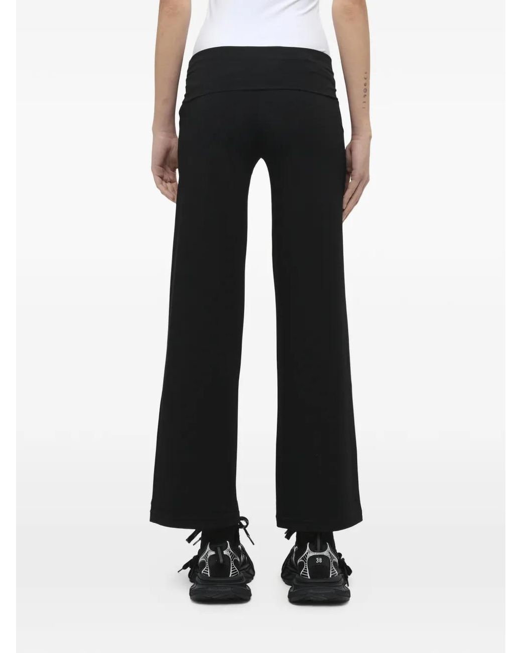 Fax Copy Express Black Afternoon Stretch Series Folded Trousers