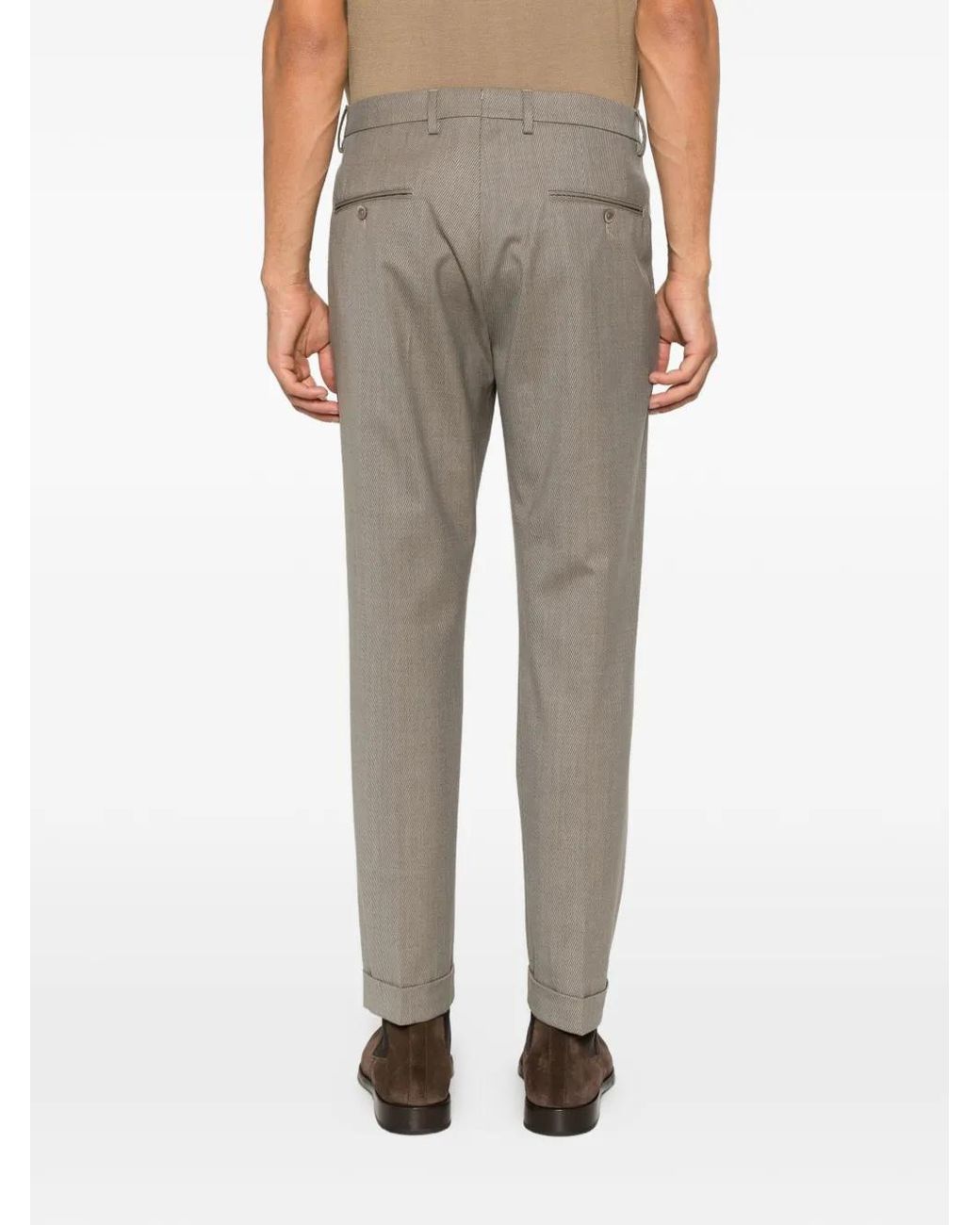 GTA Gray Pantalon En Laine Luca À Design Plissé for men