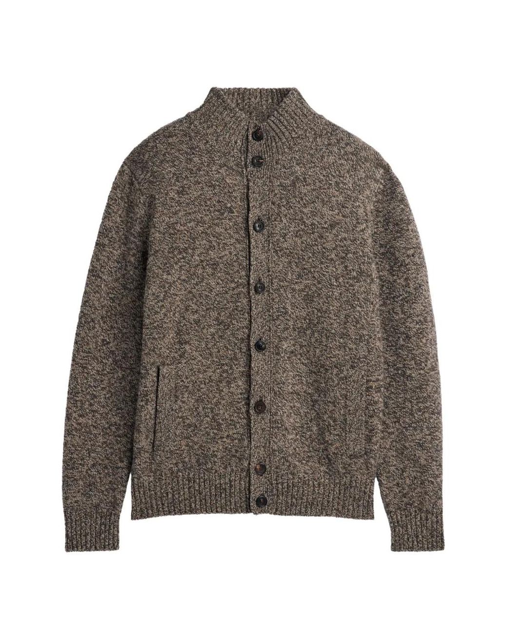 Zanone Brown Geelong Wool Cardigan for men