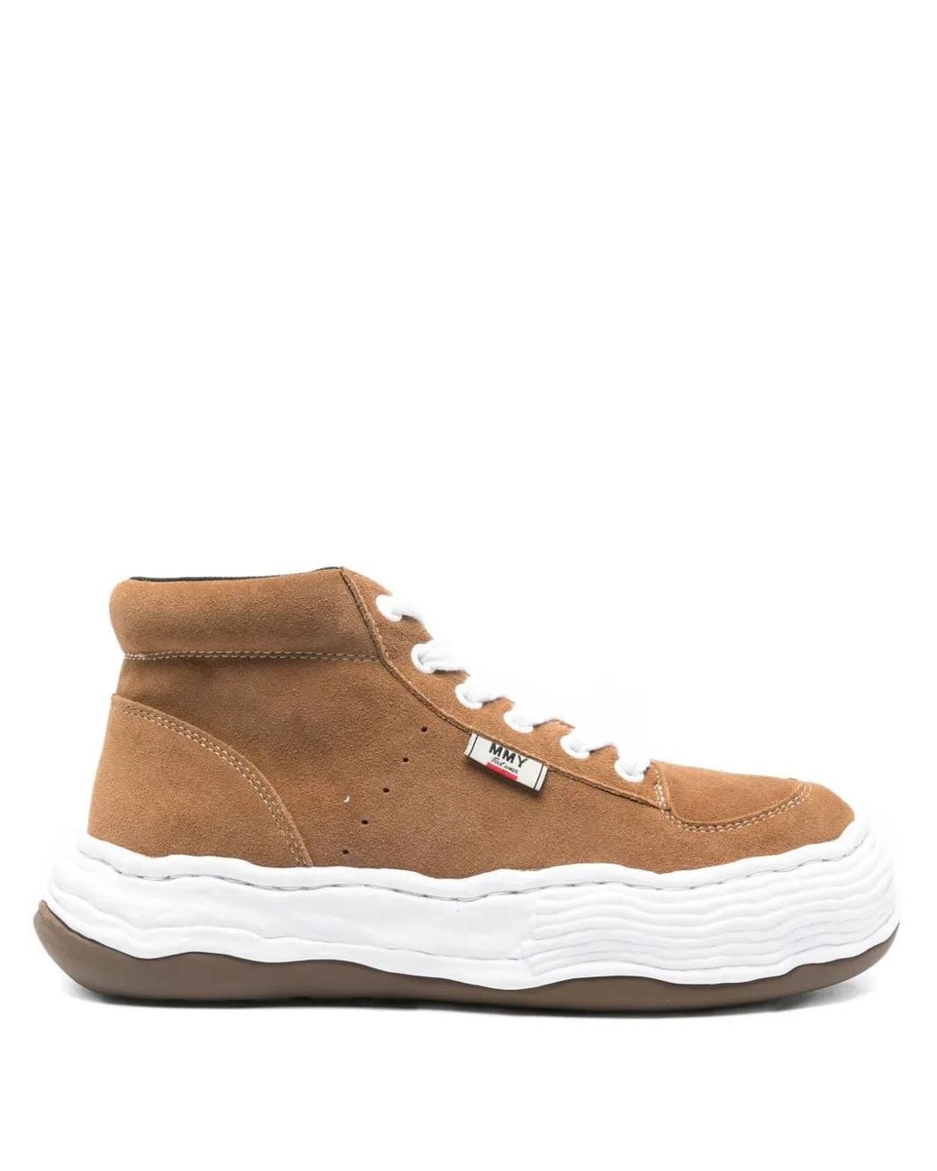 Maison Mihara Yasuhiro Brown Oliver Suede High-Top Sneakers for men