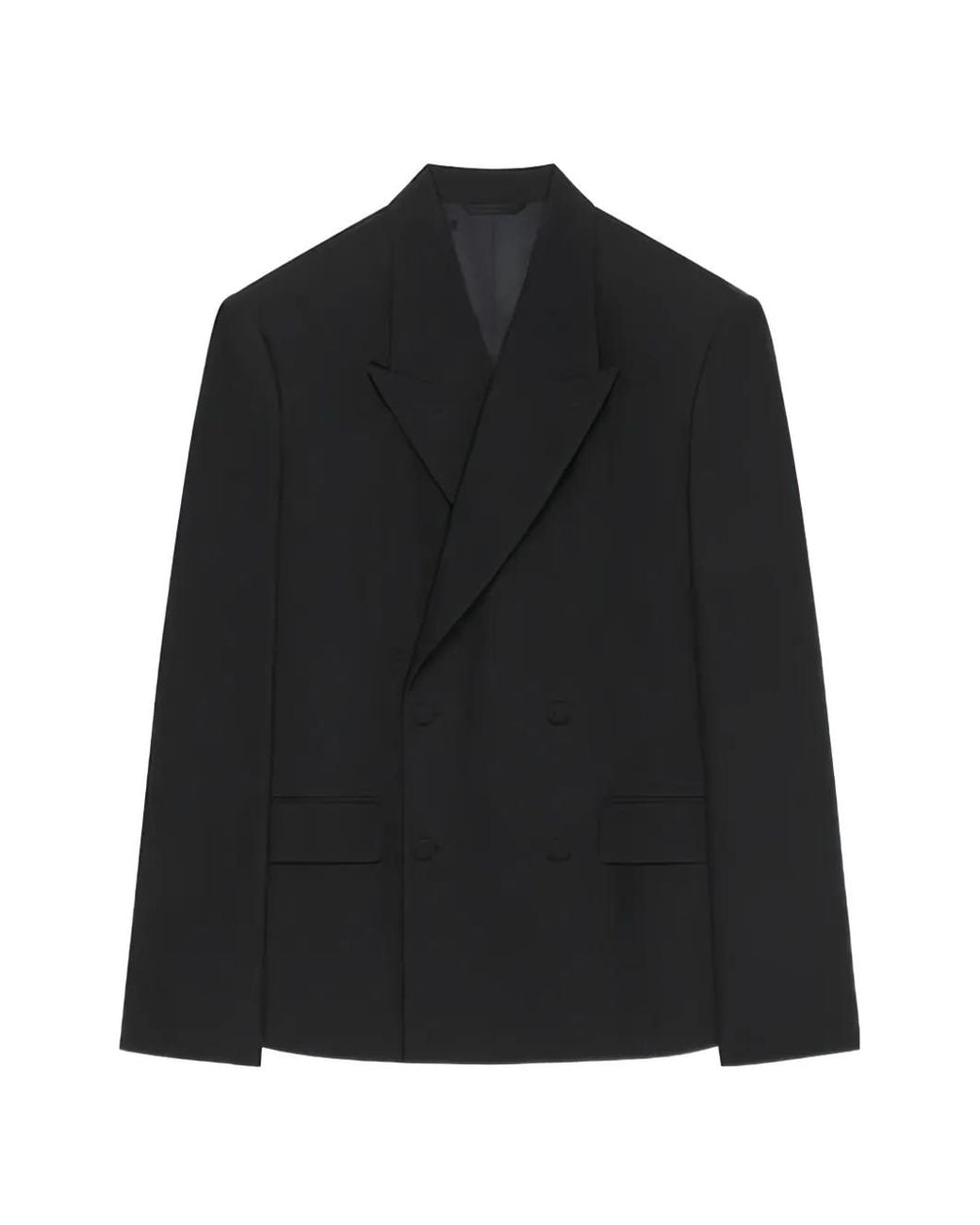 Givenchy Black Peak-Lapel Double-Breasted Blazer for men