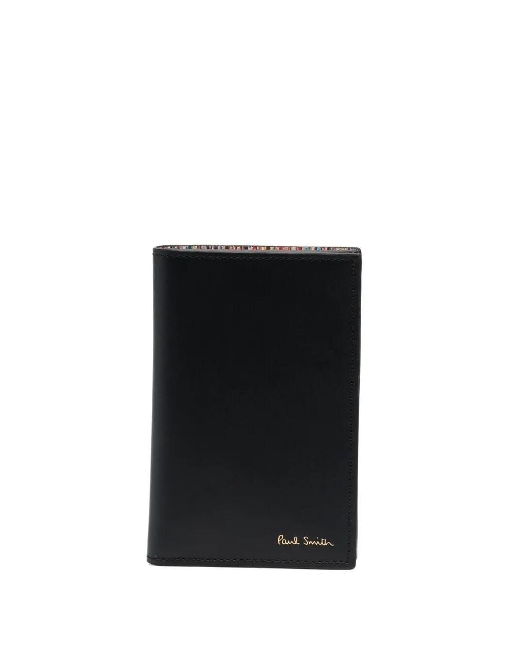 Paul Smith Black Leather Passport Holder for men