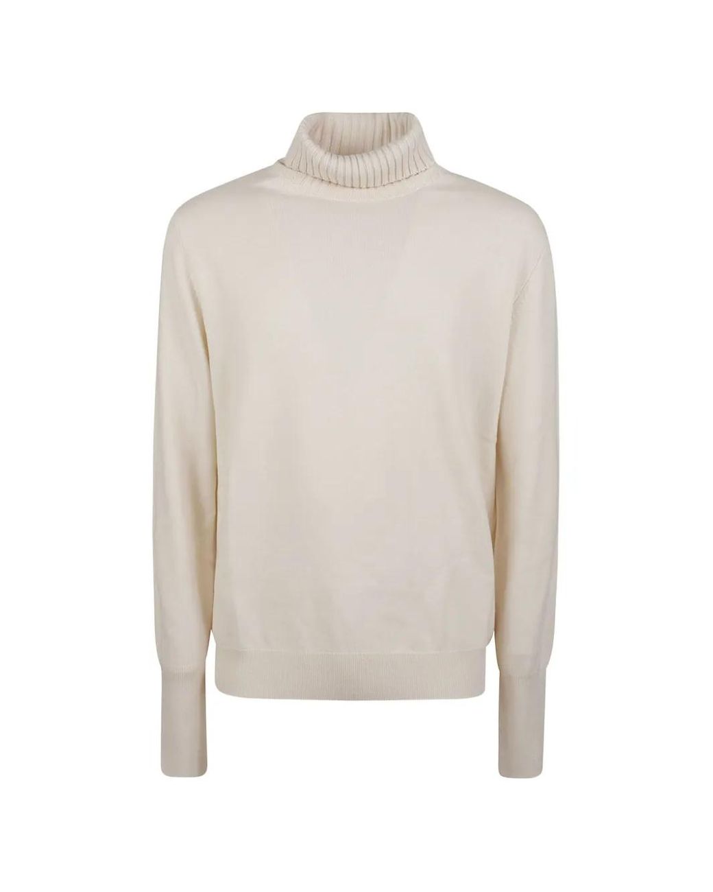 Ballantyne White Roll-Neck Cashmere Sweater for men