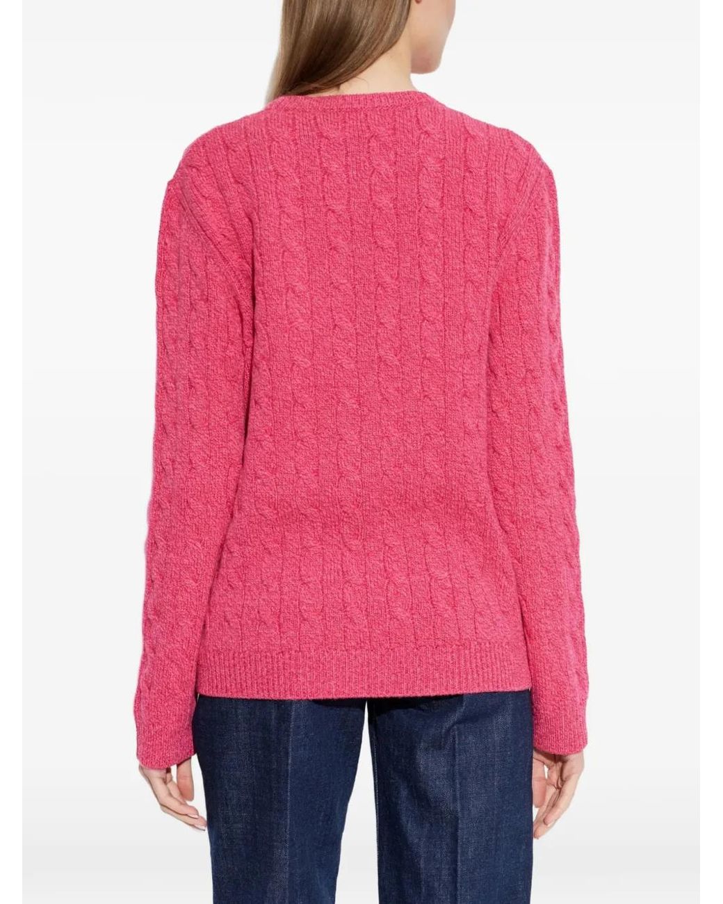 Valentino Garavani Pink Mouliné Wool Sweater