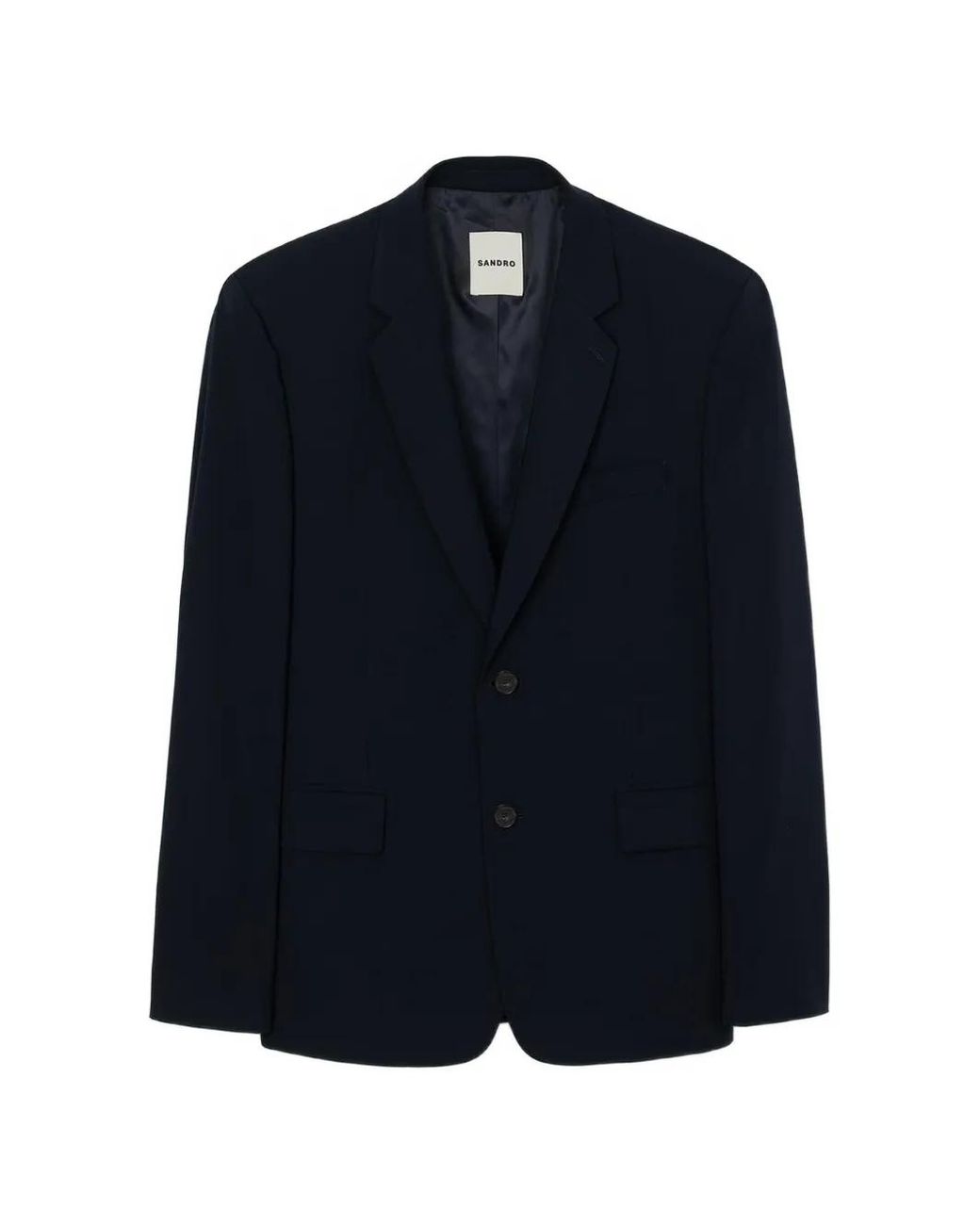 Sandro Black Wool Suit Jacket for men