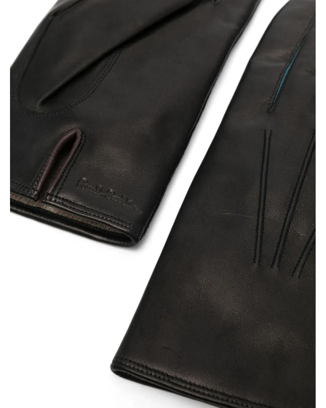 Paul Smith Black Leather Gloves for men