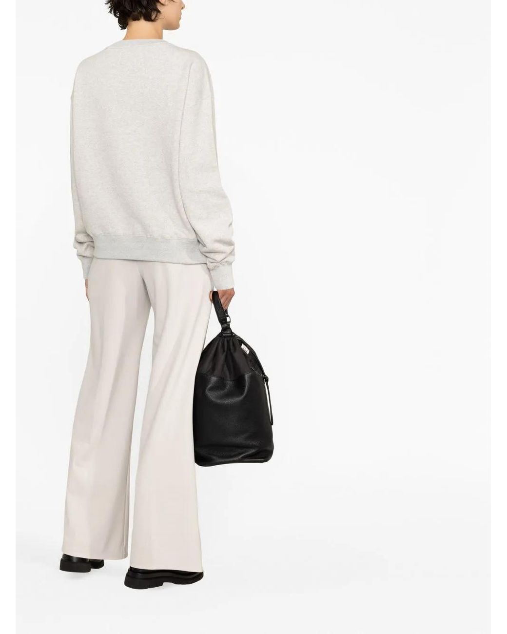 Jil Sander White Logo Cotton Sweatshirt
