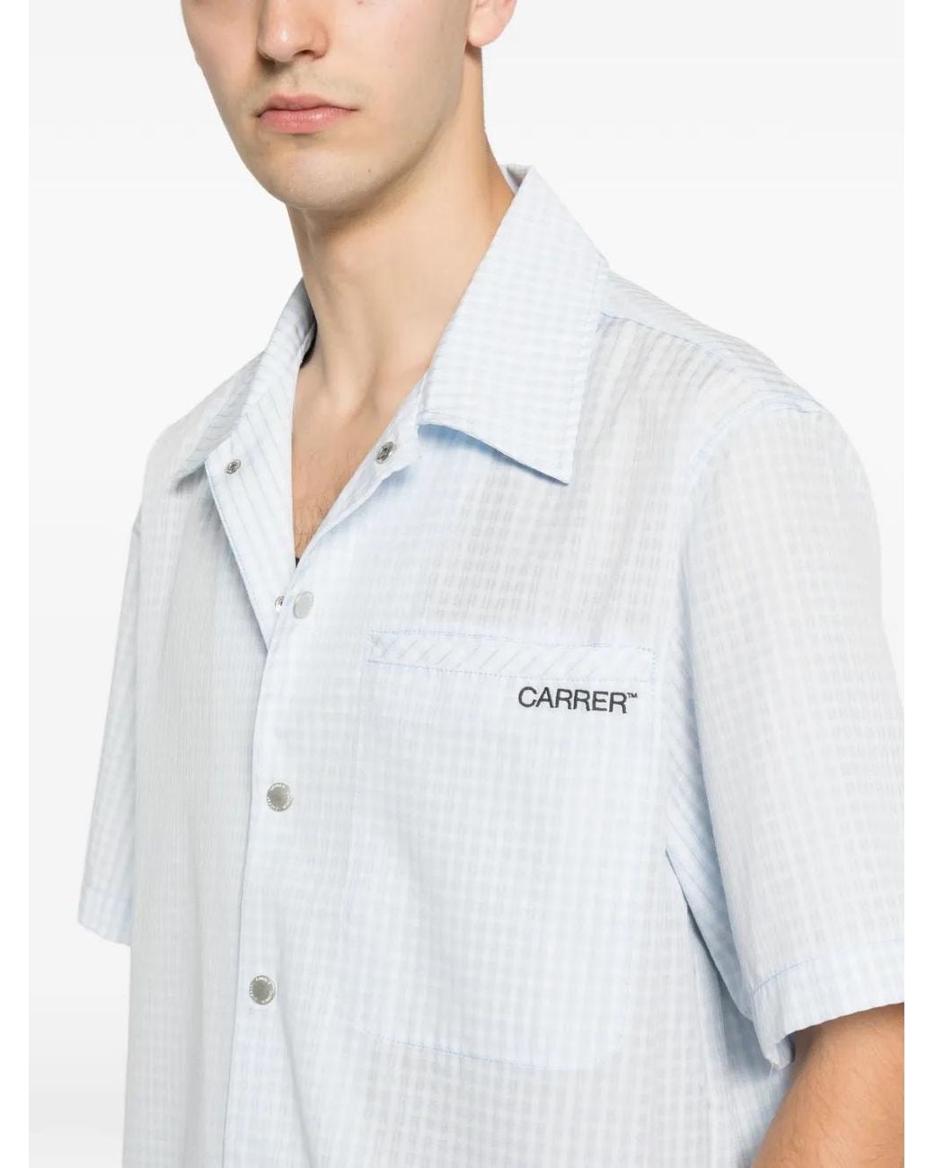 Carrera White Beck Check Short-Sleeve Shirt for men