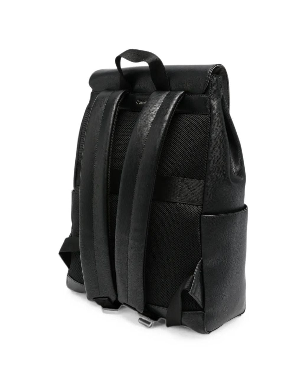 Calvin Klein Black Foldover-Top Backpack for men