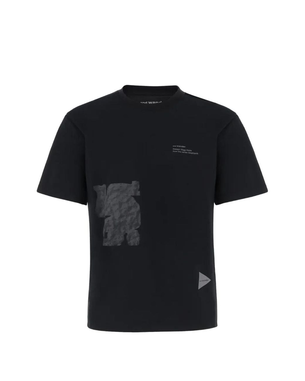 Camiseta Con Logo Estampado And Wander de hombre de color Black