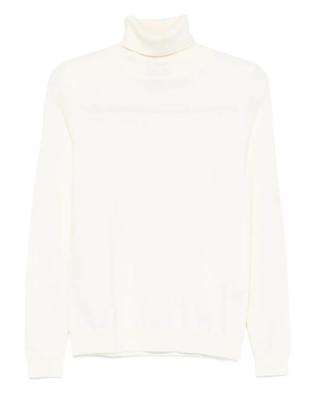 Bompard White Roll-Neck Cashmere Sweater
