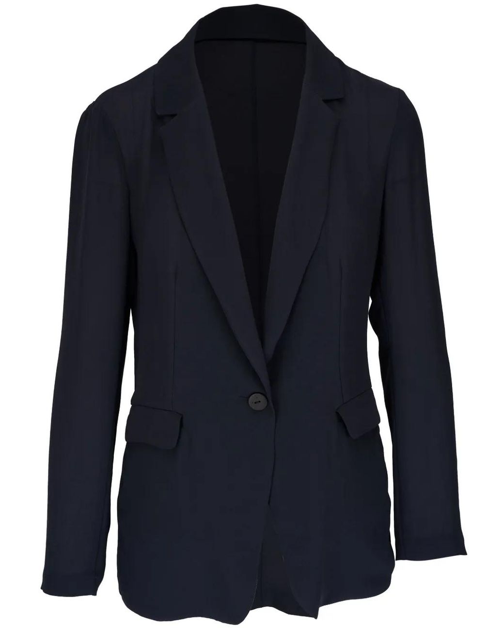 Peter Cohen Blue Notched-Lapel Single-Breasted Blazer