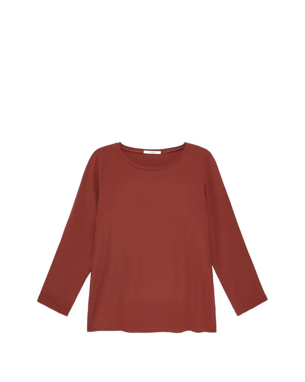 Maliparmi Red Crew-Neck Long-Sleeve T-Shirt