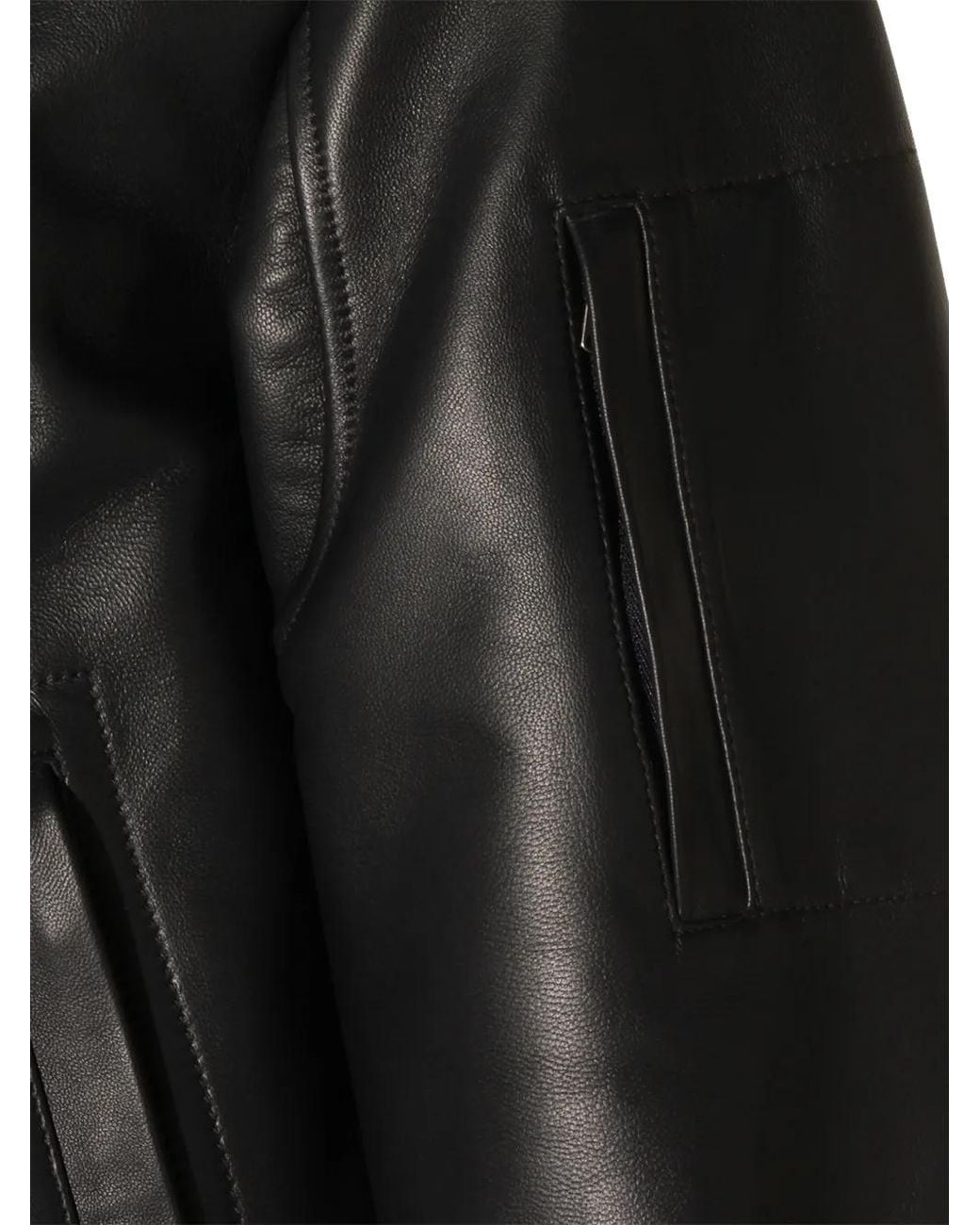 Mackage Black Reversible Leather Bomber Jacket for men