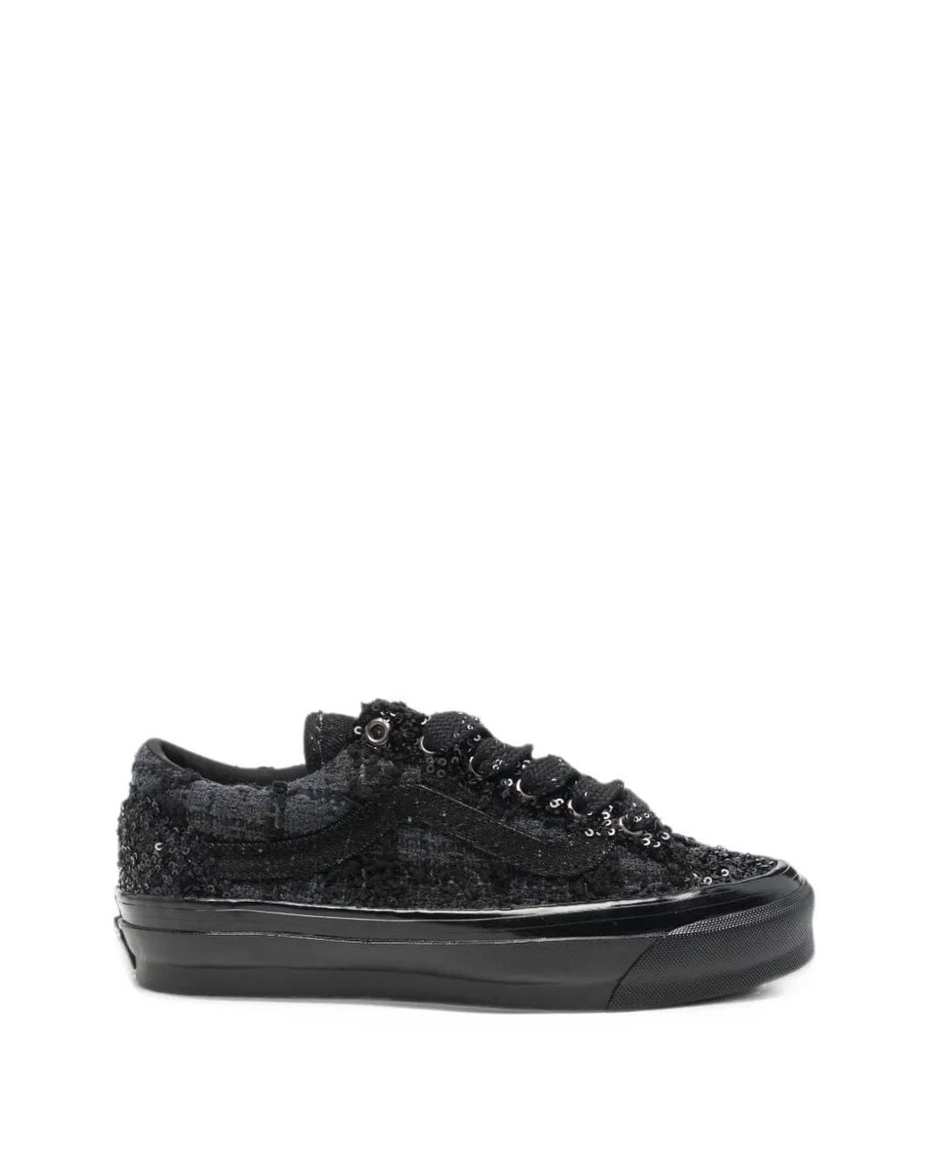 Vans Black Premium Old Skool 36 Sequin-Embellished Boucle Sneakers