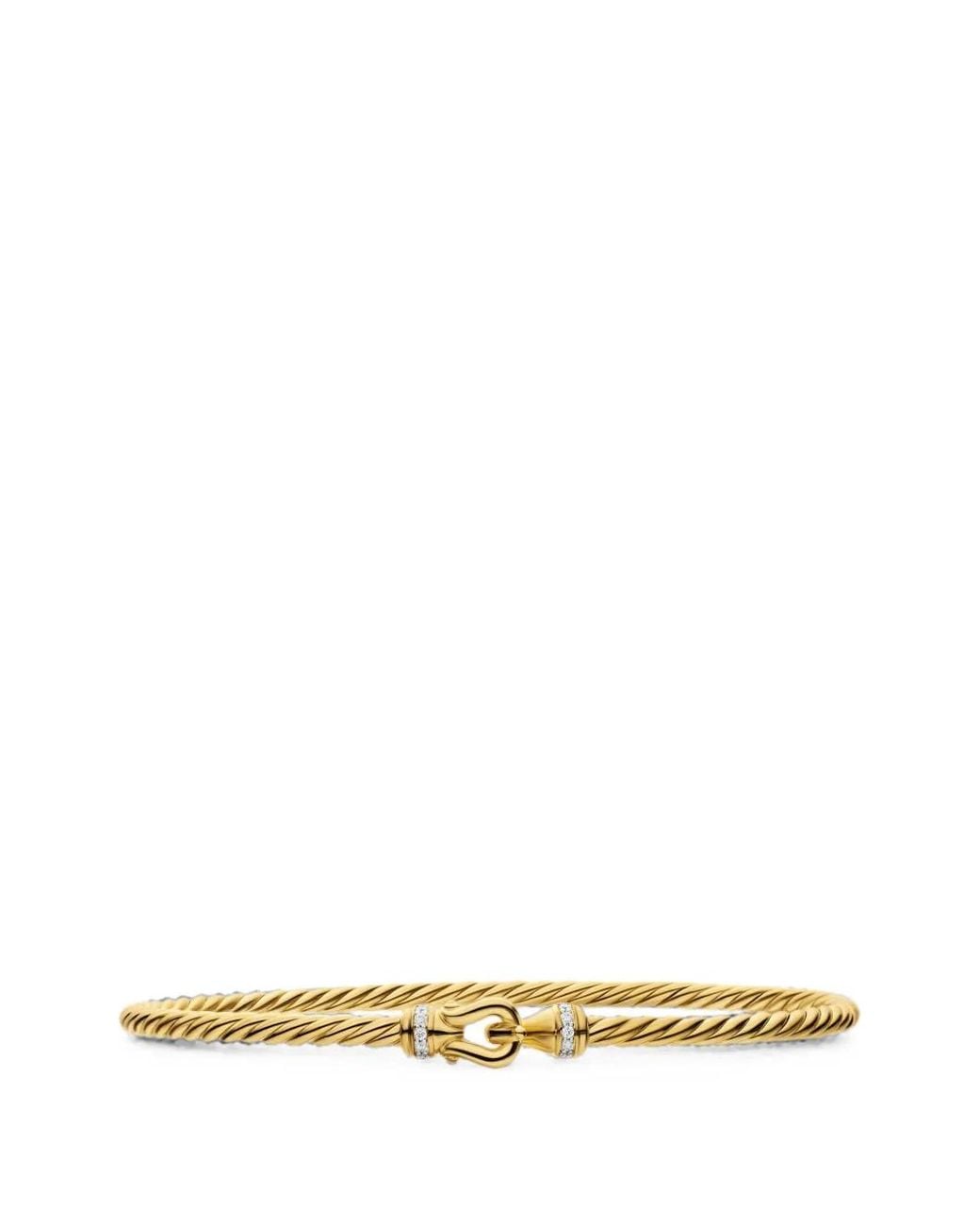 David Yurman White Cablespira Flex Diamond Bracelet
