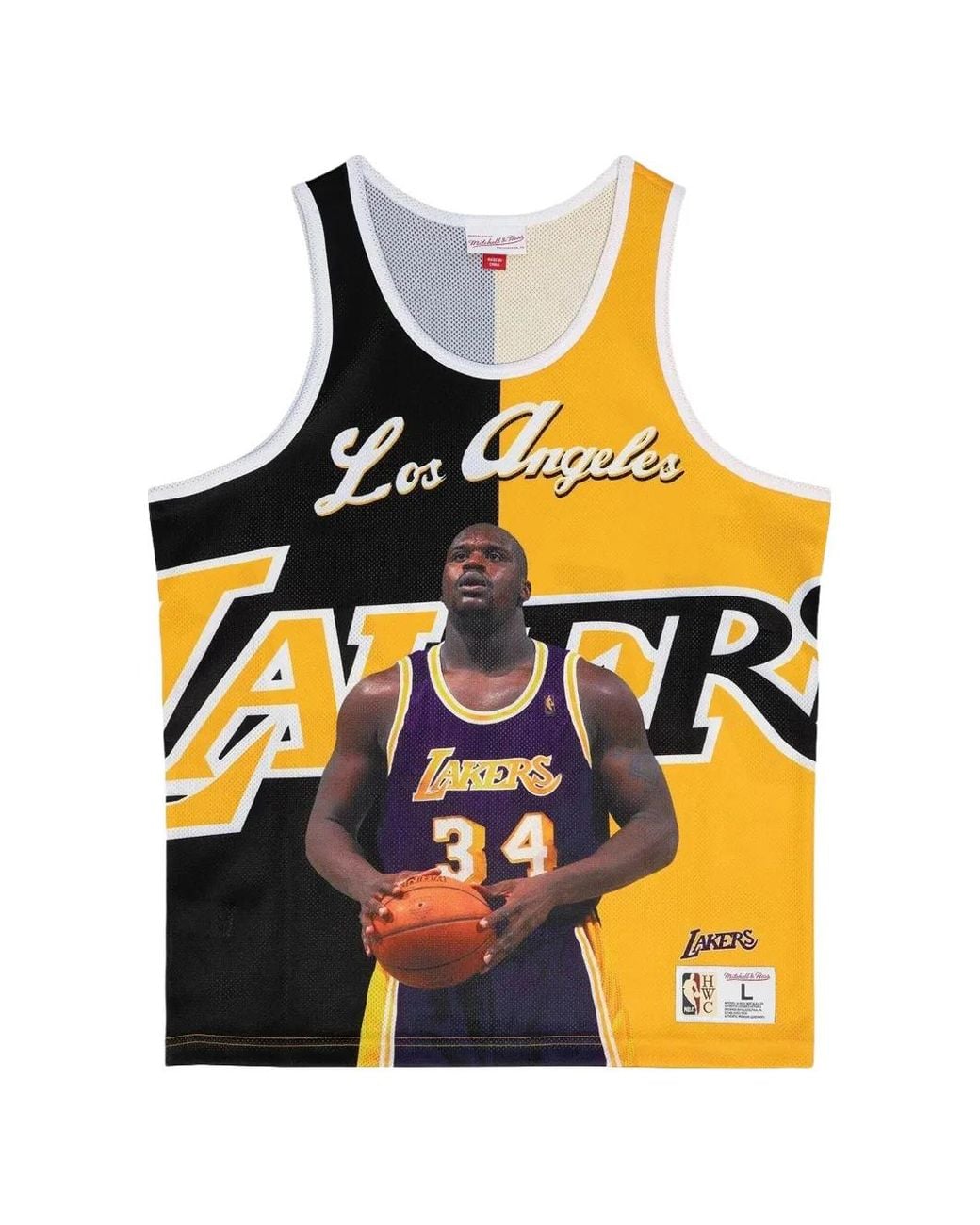 Mitchell & Ness Black Sublimated Player Tank "Lakers" Tank Top for men