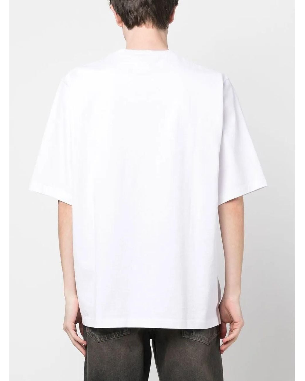 DSquared² White Logo-Print Cotton T-Shirt for men