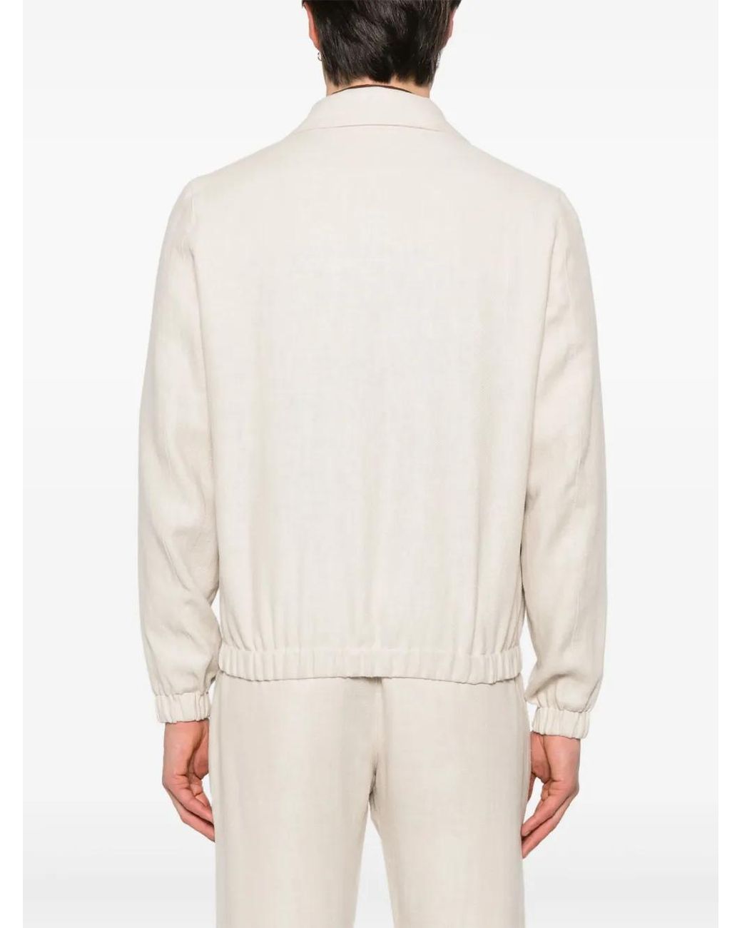 Eleventy White Linen Jacket for men