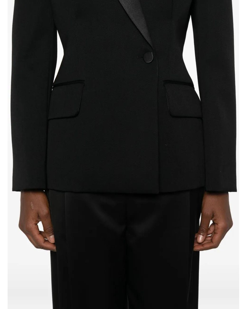 Blazer À Revers Crantés Lanvin en coloris Black
