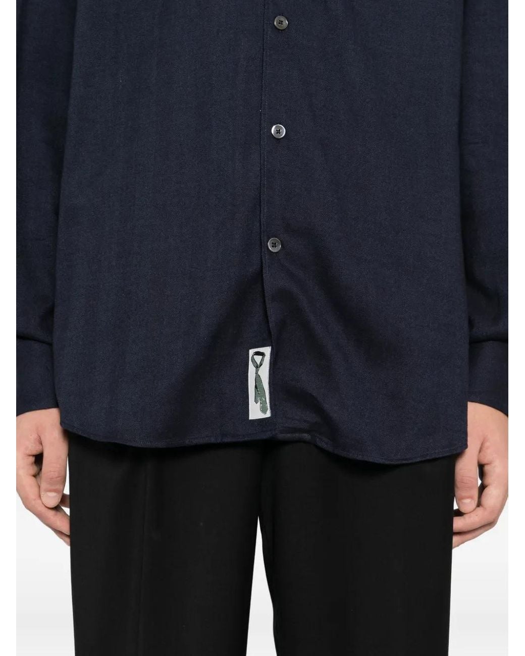 Paul Smith Blue Camp-Collar Shirt for men