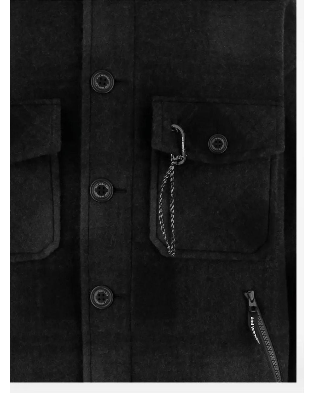 And Wander Black Buttoned Pocket Jacket