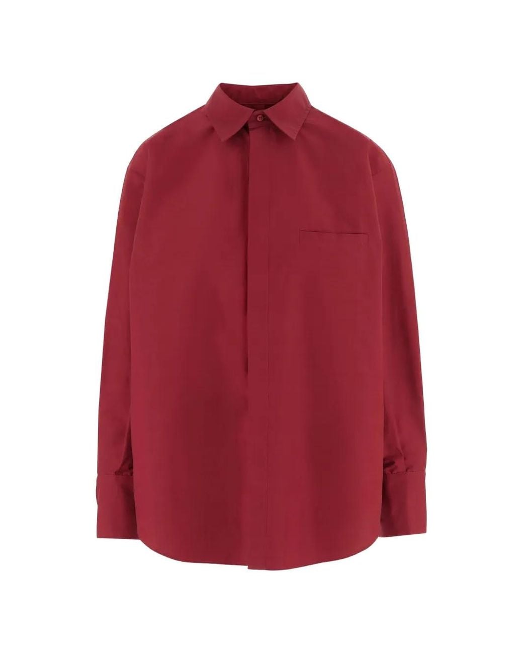 Sa Su Phi Red Chemise À Volants Au Dos