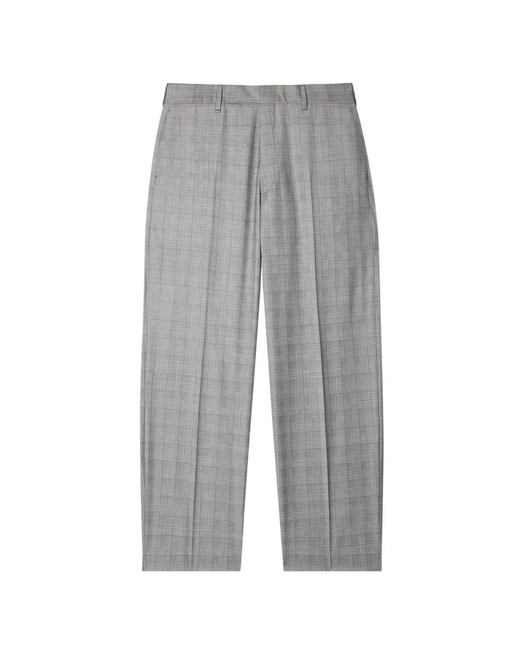 Paul Smith Gray Check-Pattern Relaxed-Fit Tailored Trousers for men