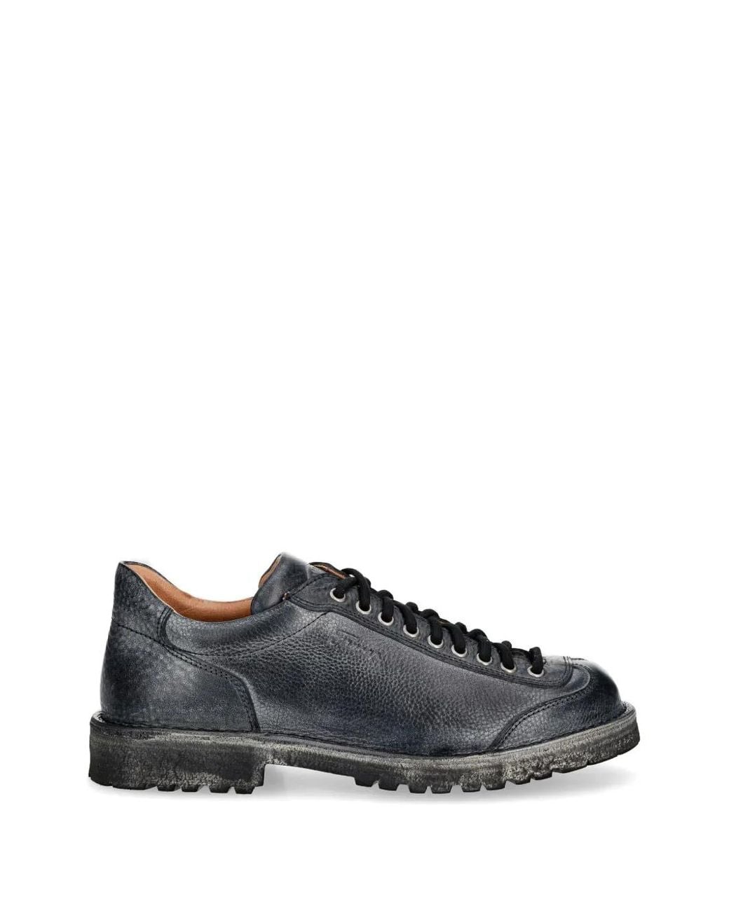 Fracap Black Lace-Up Leather Shoes for men