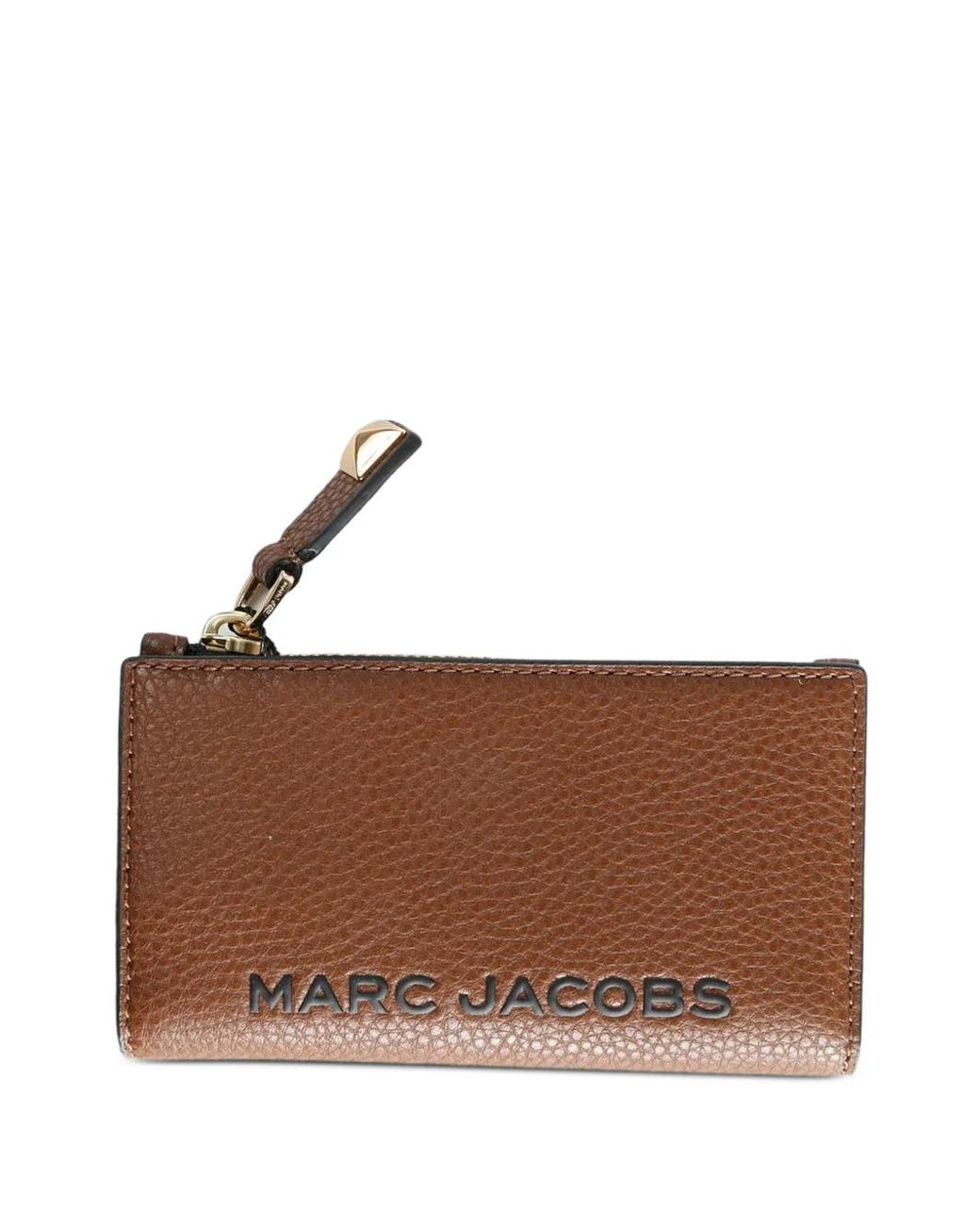 Marc Jacobs Brown Portefeuille En Cuir À Fermeture Zippée
