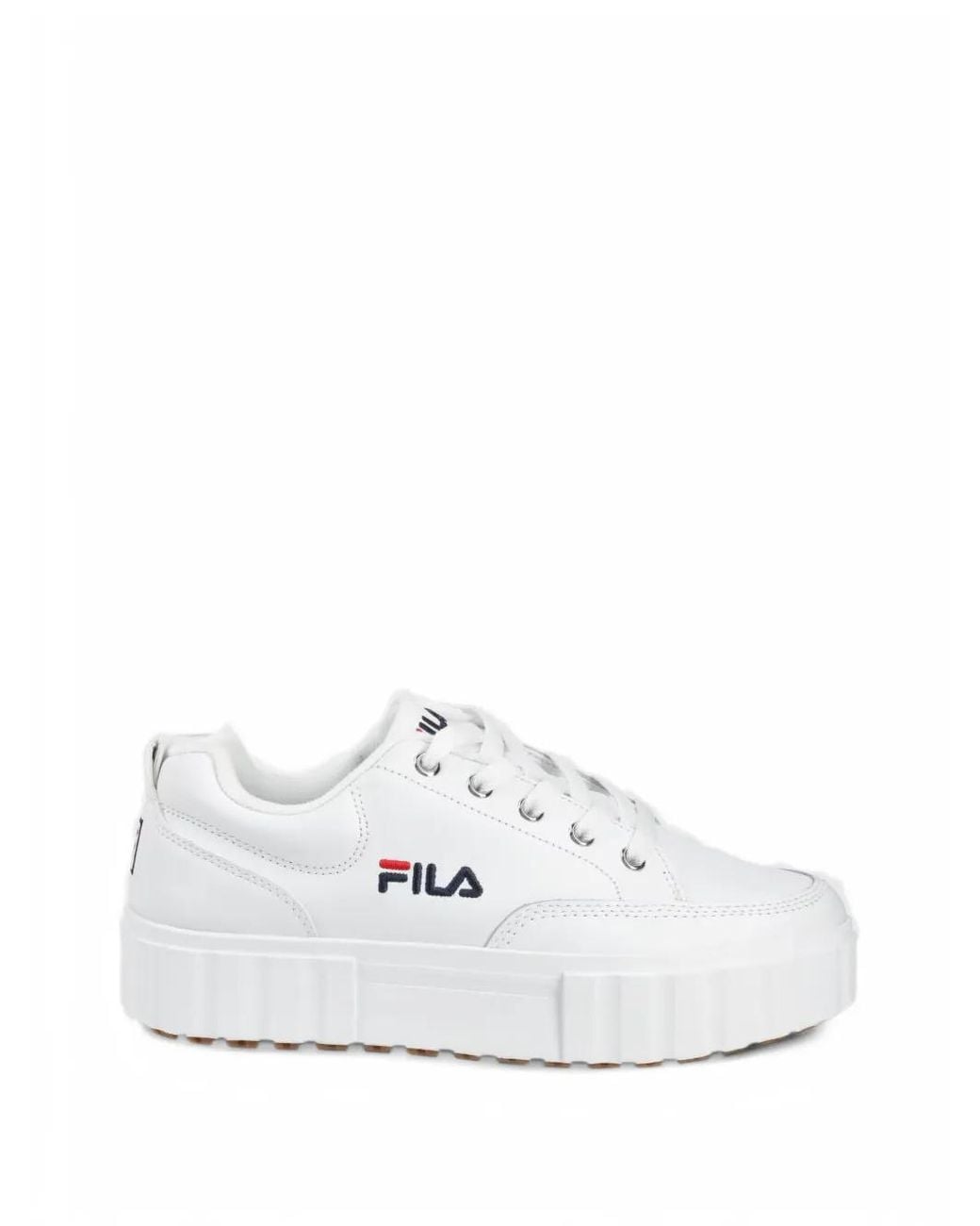 Fila White Baskets Sandblast À Plateforme