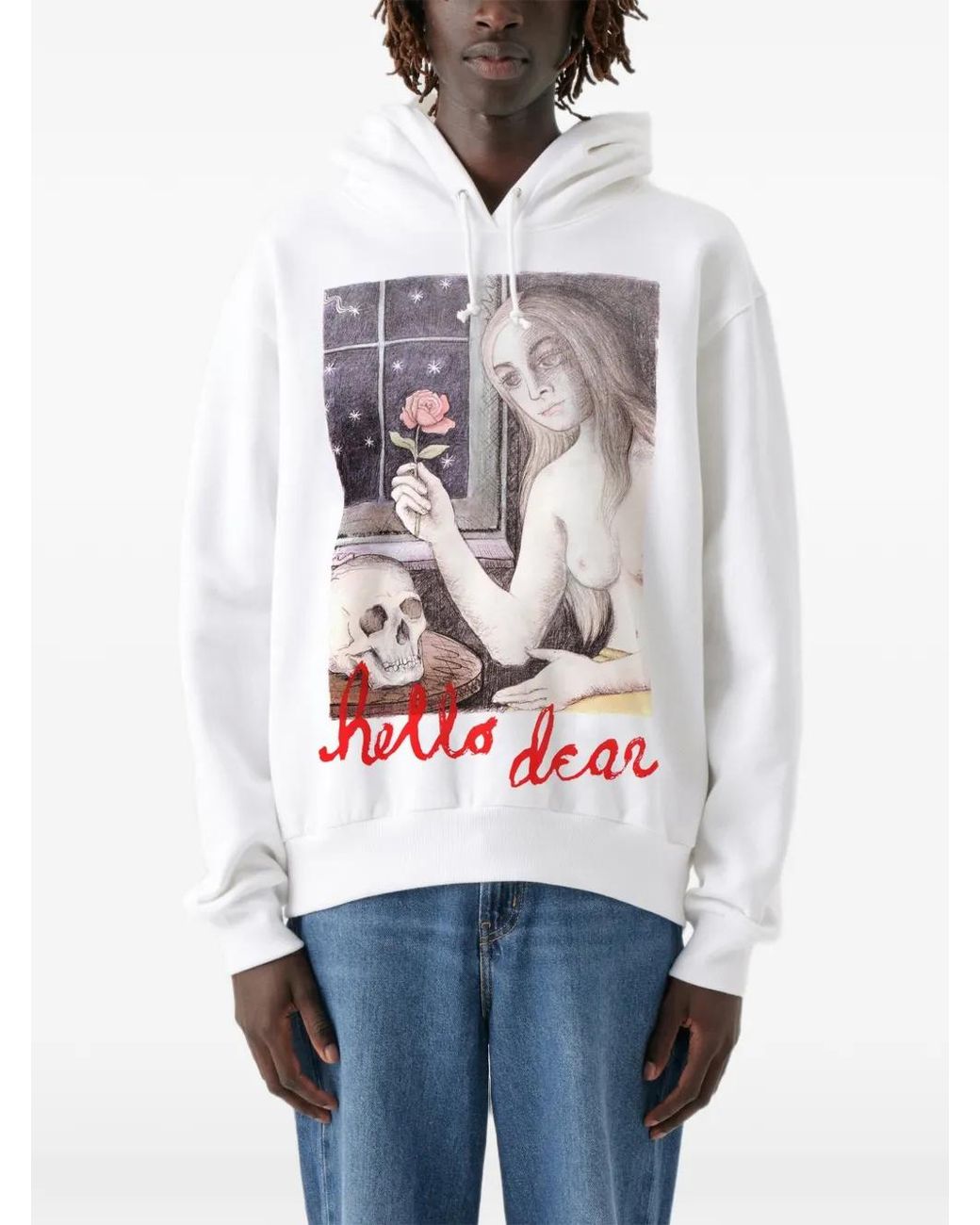 Endless Joy Gray Hello Dear Cotton Hoodie for men