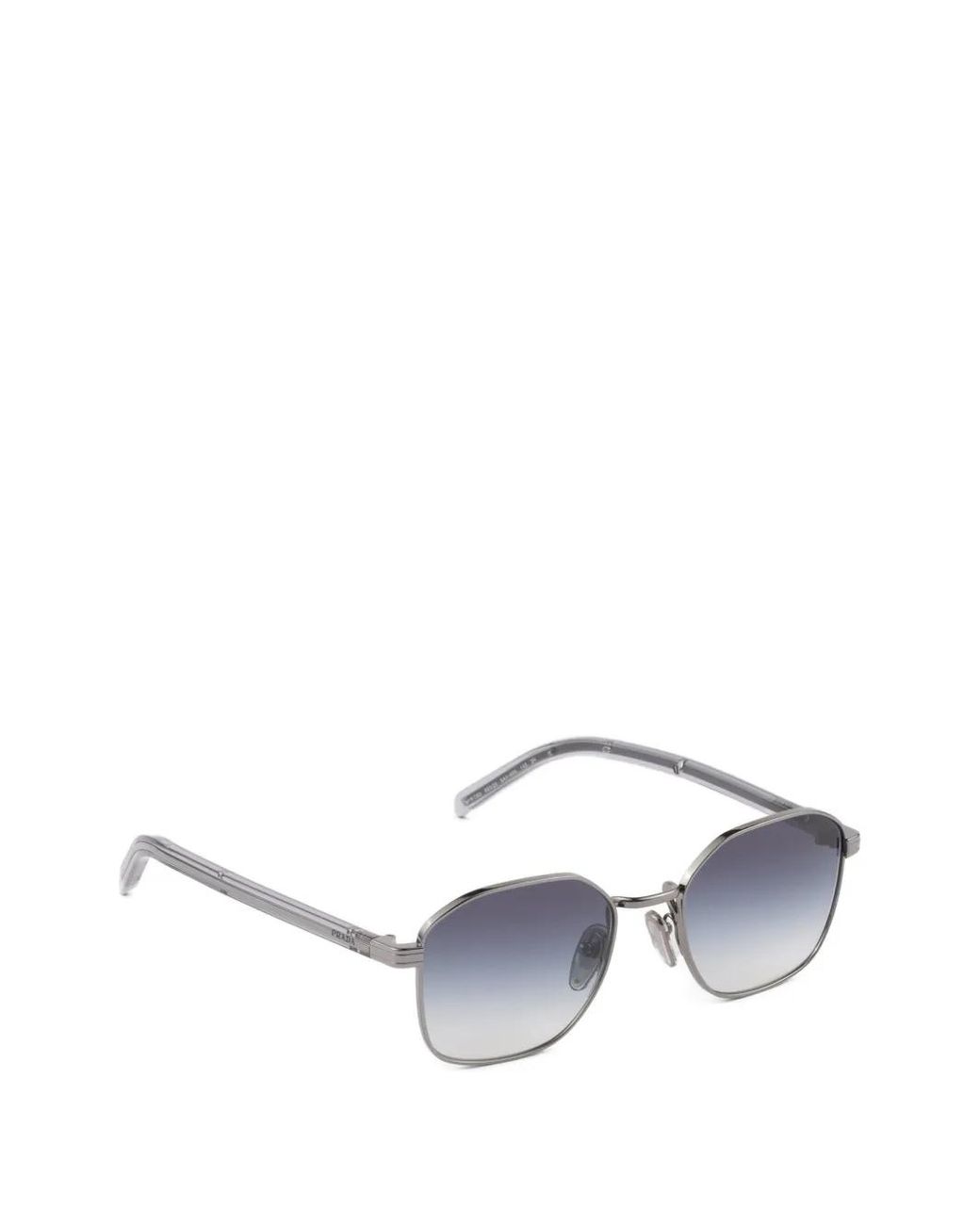 Prada White Hexagonal-Frame Sunglasses for men