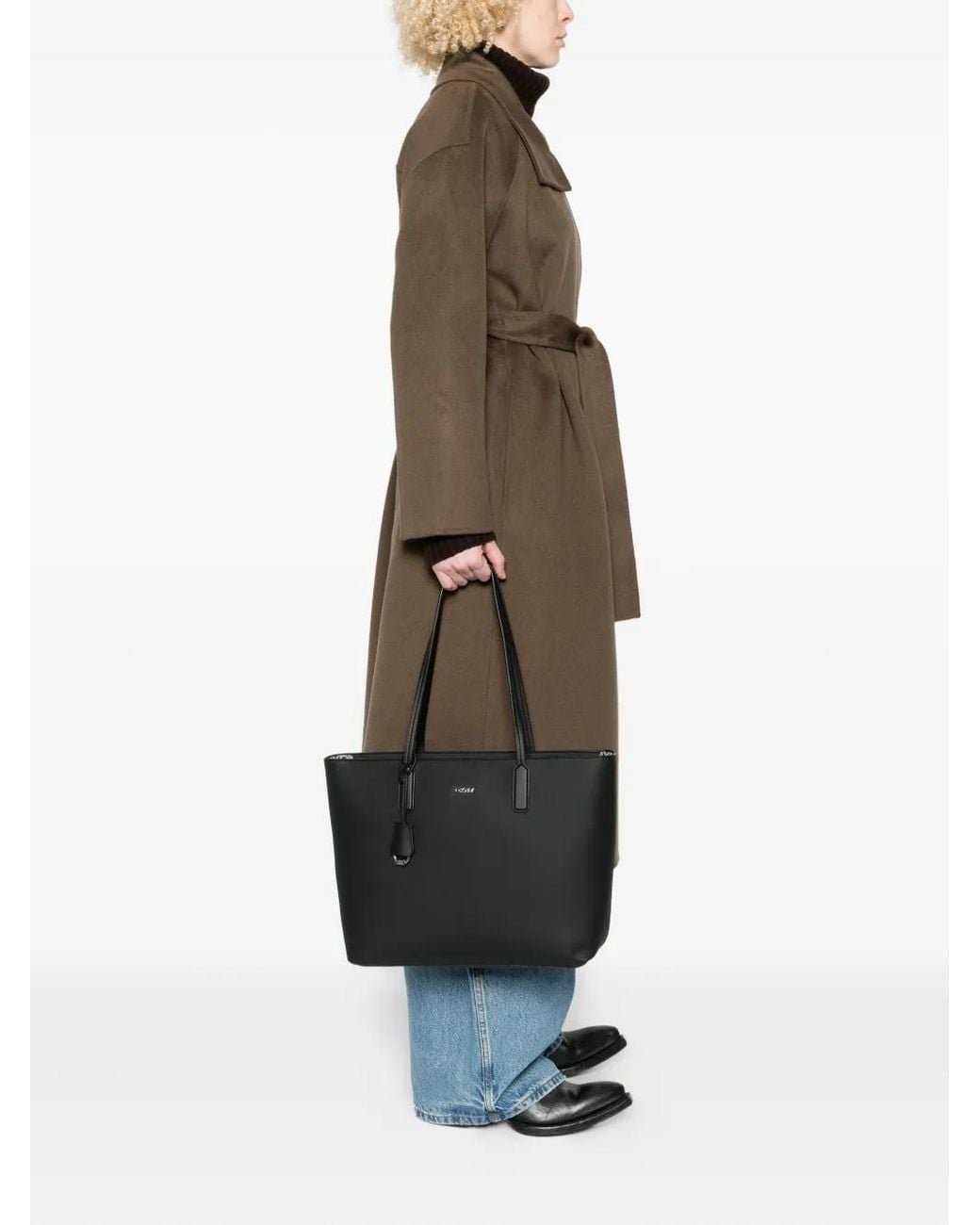 DKNY Black Zip-Top Tote Bag