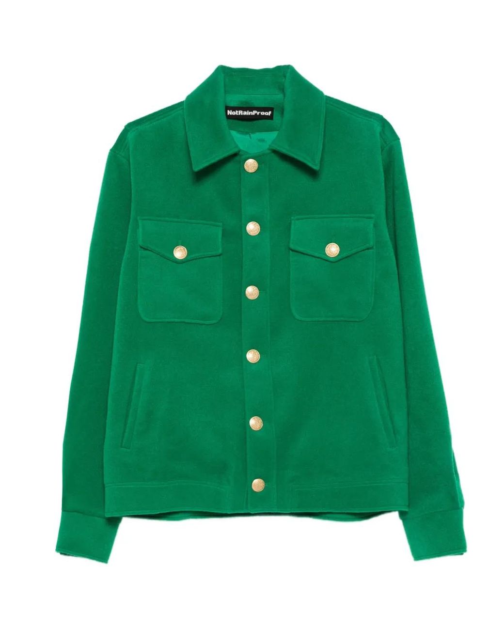 Giacca-Camicia Con Tasche di Notrainproof in Green da Uomo
