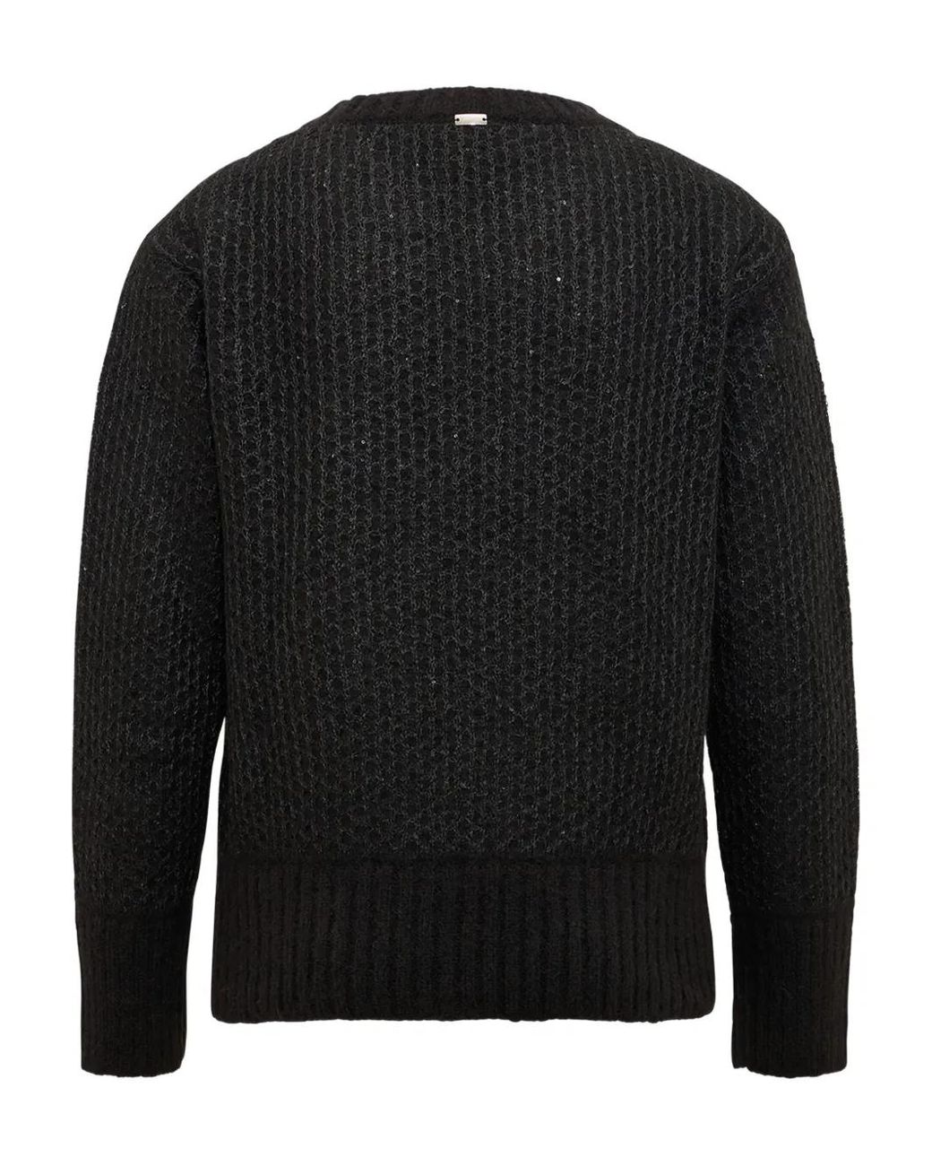 Herno Black Sequin-Embellished Sweater