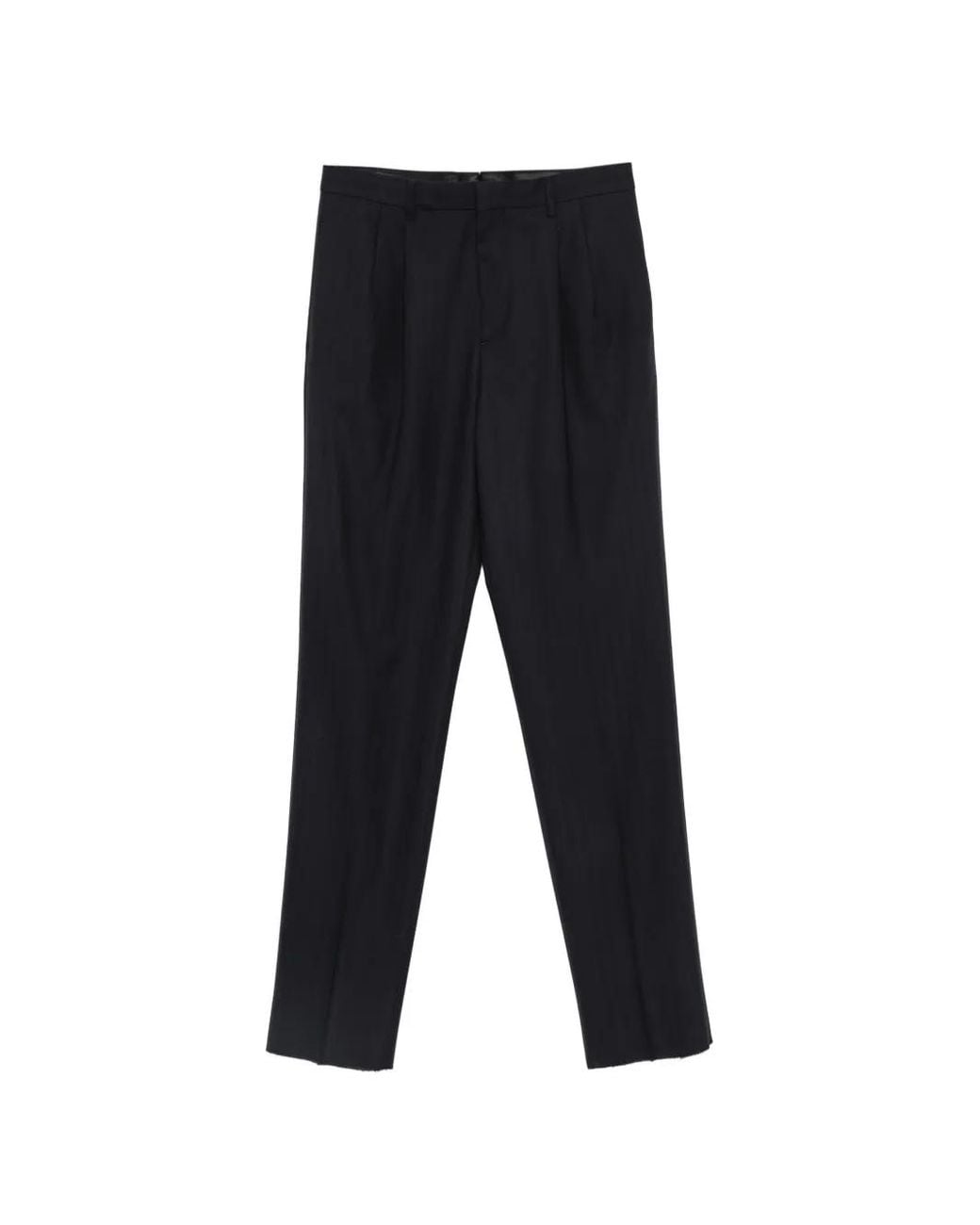 Lardini Black Pleated Tailored Trousers for men
