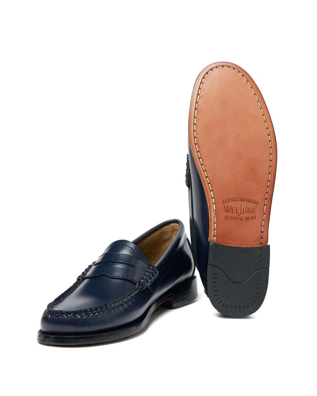 G.H.BASS Blue Weejuns Penny Loafers