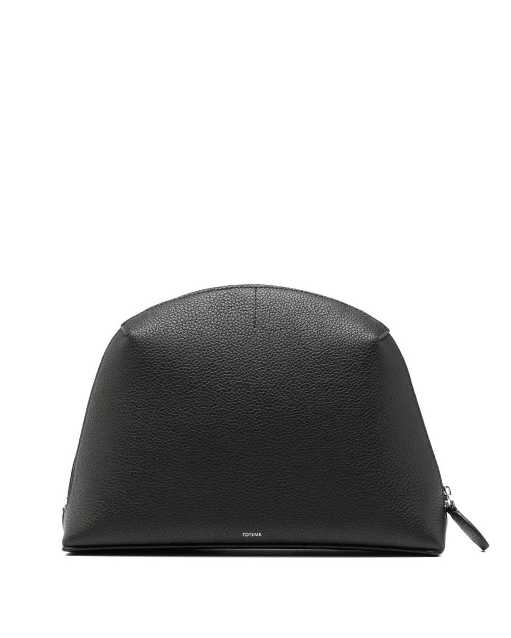 Totême Black Leather Pouch Bag