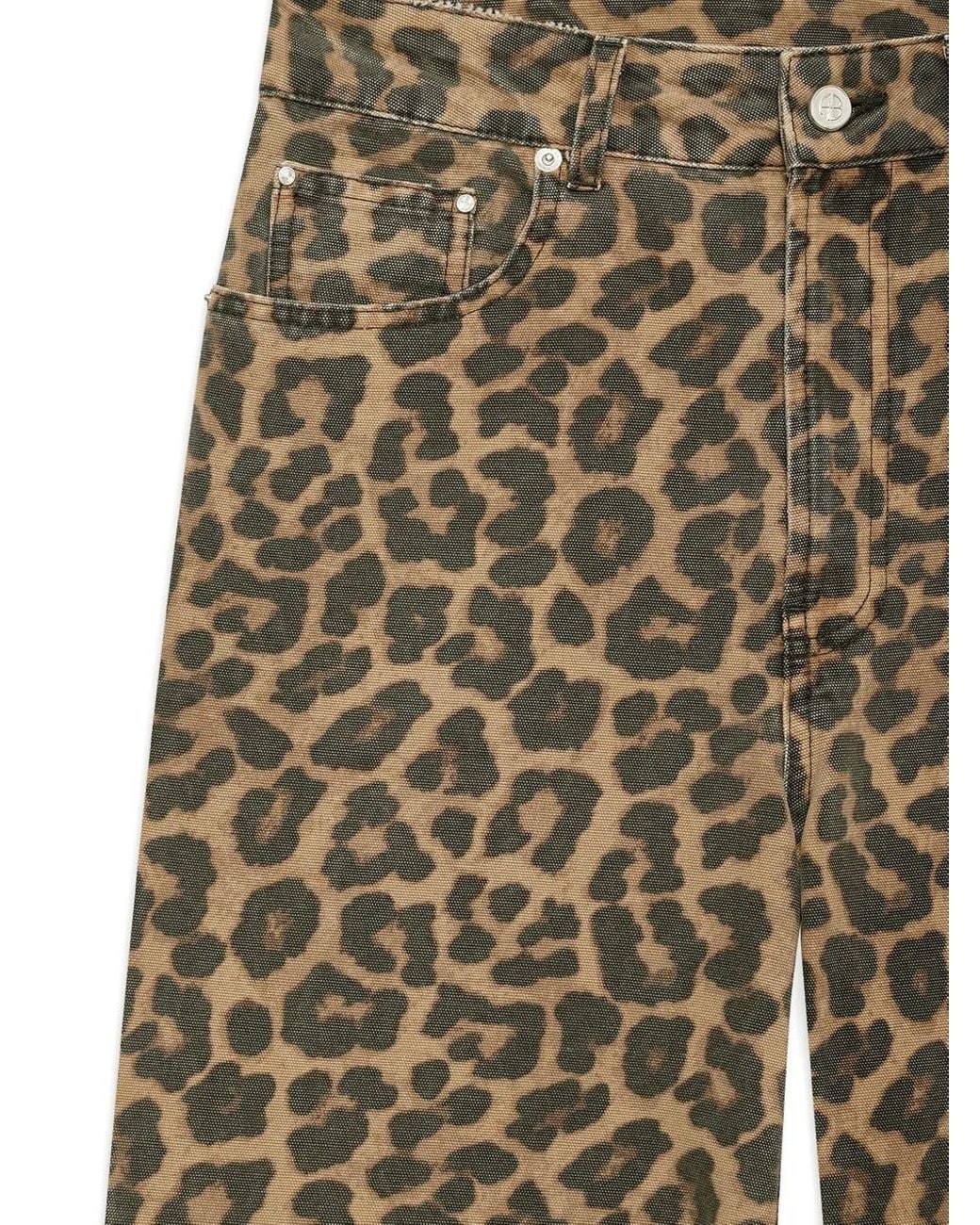 Anine Bing Natural Jeans With Leopard Print