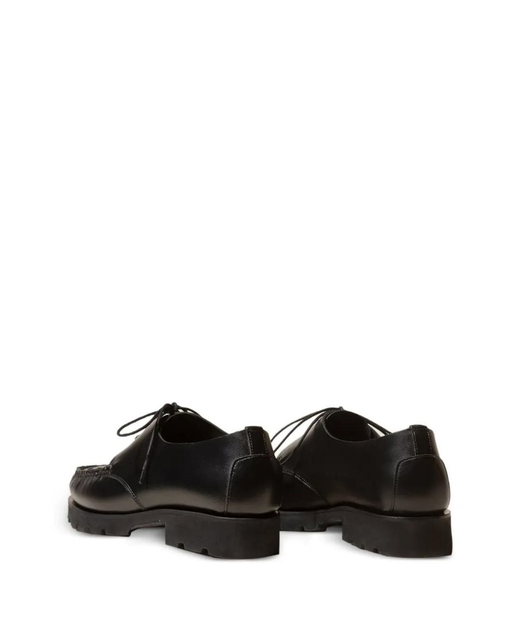 Hereu Black Colum Lace-Up Derby Shoes for men