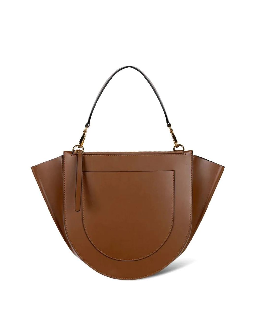 Wandler Brown Medium Hortensia Curved-Frame Shoulder Bag