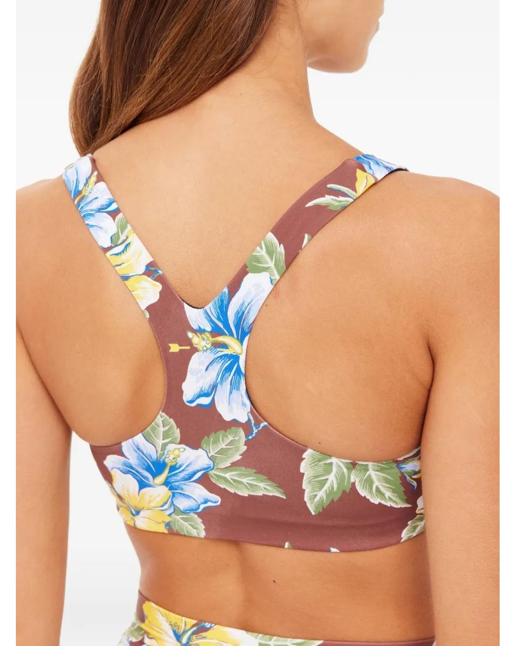The Upside Blue Isla Floral-Print Performance Top