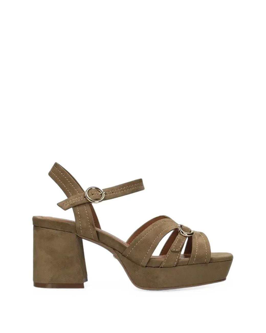 Mexx Metallic Tobie Buckle-Detail Platform Sandals