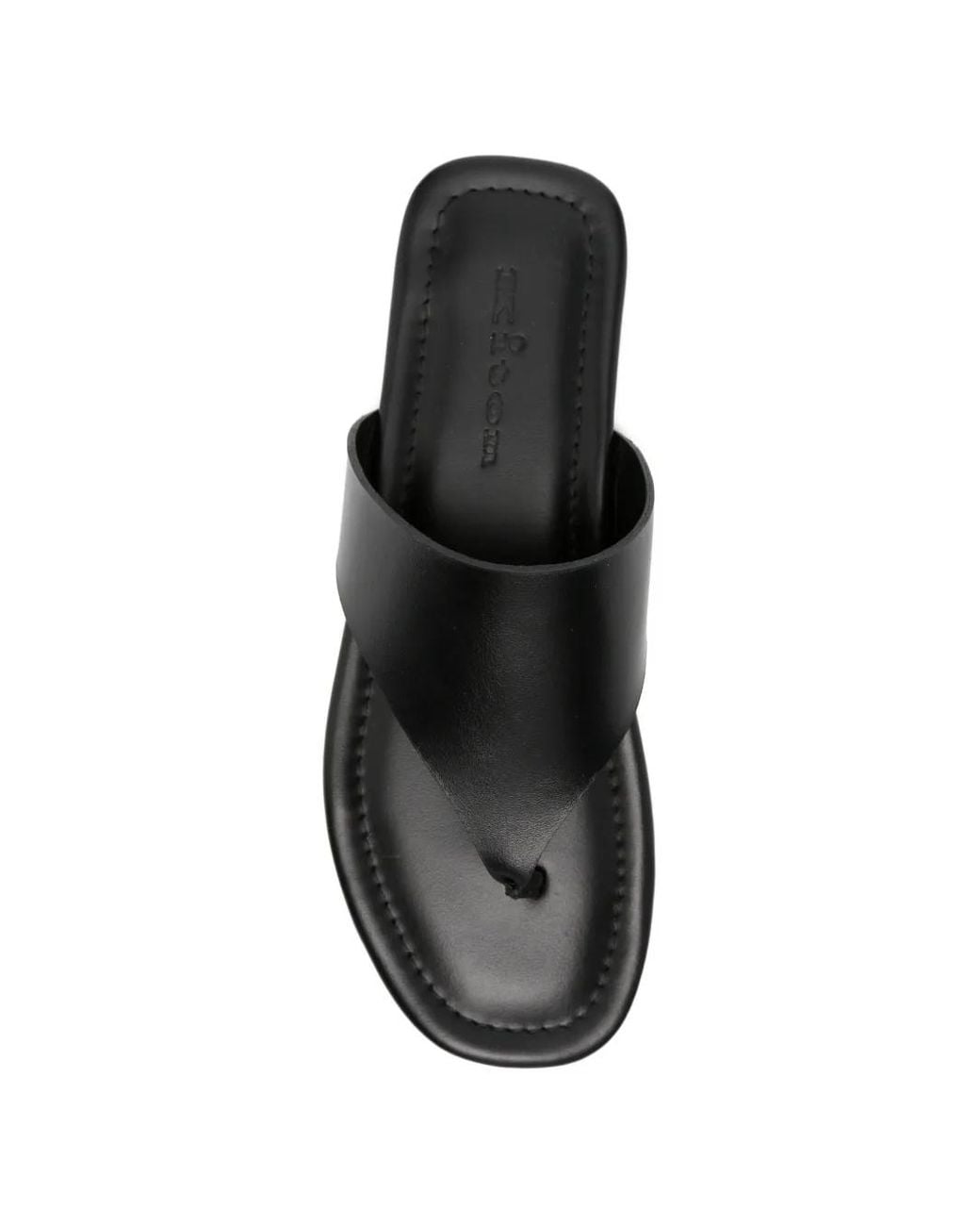 Kiton Black Open-Toe Leather Sandals
