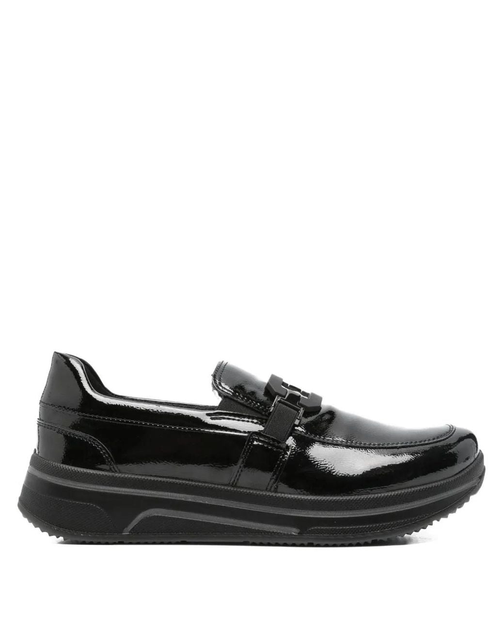 Ara Black Sapporo Patent-Leather Loafers
