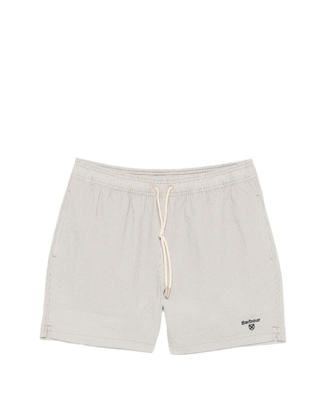 Barbour White Somerset Swim Short for men