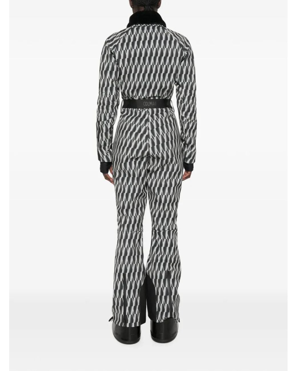 Traje De Esquí Estampado Con Cinturón Colmar de color Black