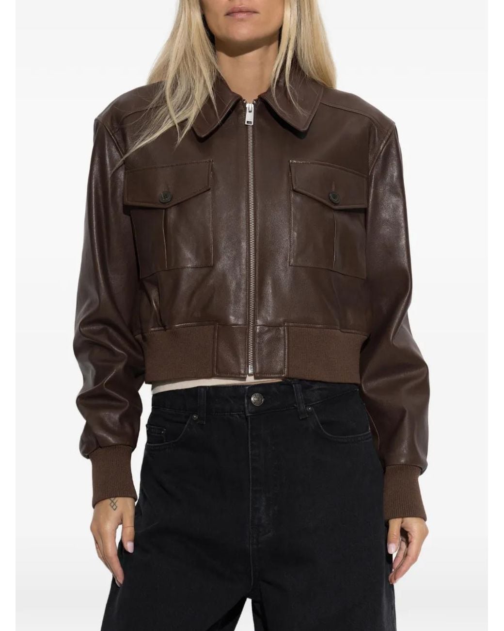 Arma Brown Zafira Leather Jacket